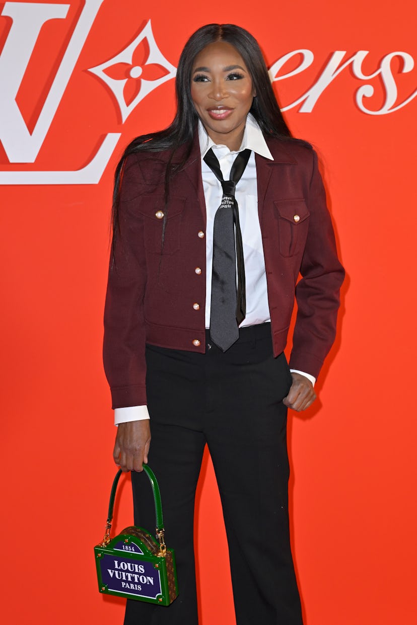Venus Williams attends the Louis Vuitton Menswear Fall/Winter 2024-2025 show as part of Paris Fashio...