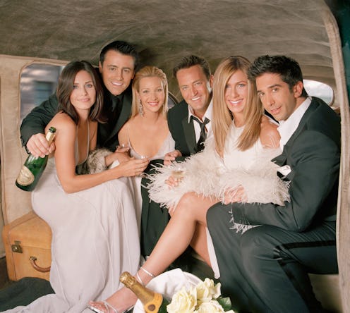 "Friends" stars Courteney Cox as Monica Geller, Matt LeBlanc as Joey Tribbiani, Lisa Kudrow as Phoeb...