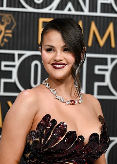 Selena Gomez at the 75th Primetime Emmy Awards held at the Peacock Theater on January 15, 2024 in Lo...