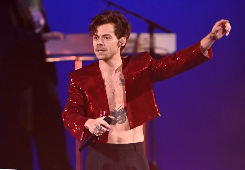 Harry Styles performs at The BRIT Awards on February 11, 2023 in London.