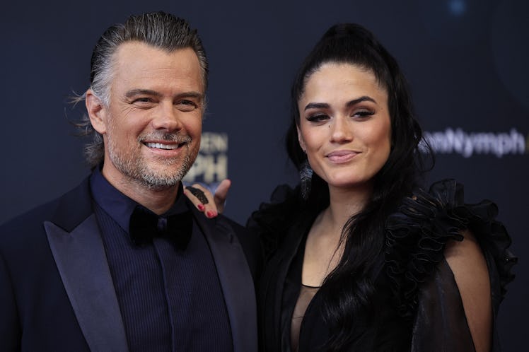 US actor Josh Duhamel (L) and his wife US model Audra Mari pose during a photocall for the Golden Ny...