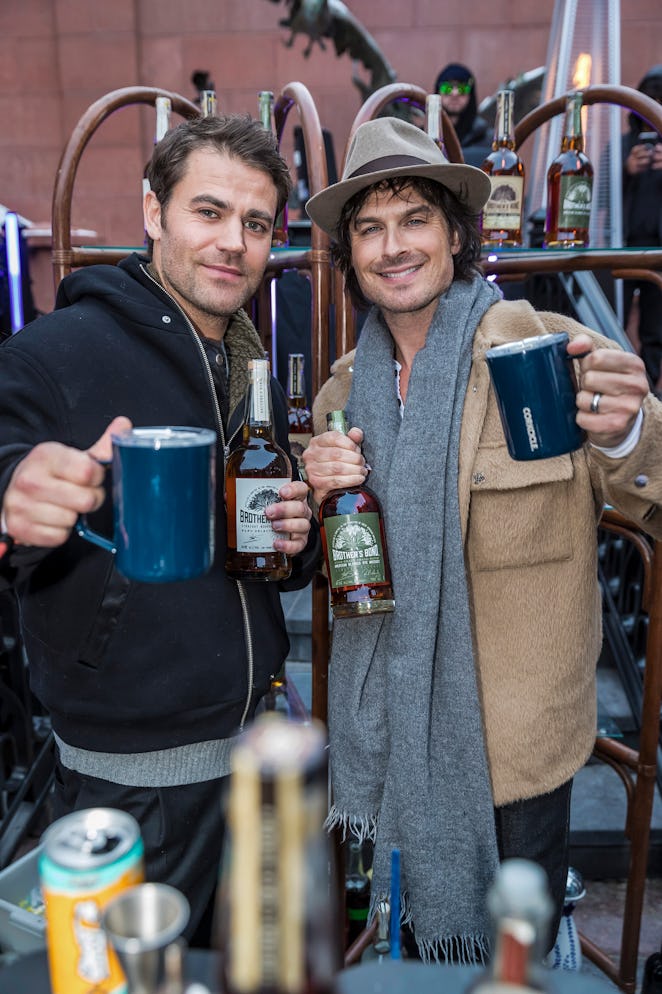 ASPEN, COLORADO - JANUARY 13: (L-R) Paul Wesley and Ian Somerhalder, founders of Brother's Bond bour...