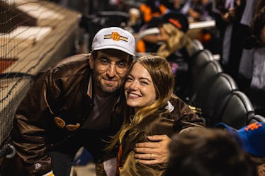 Actress Emma Stone and her husband Dave McCary