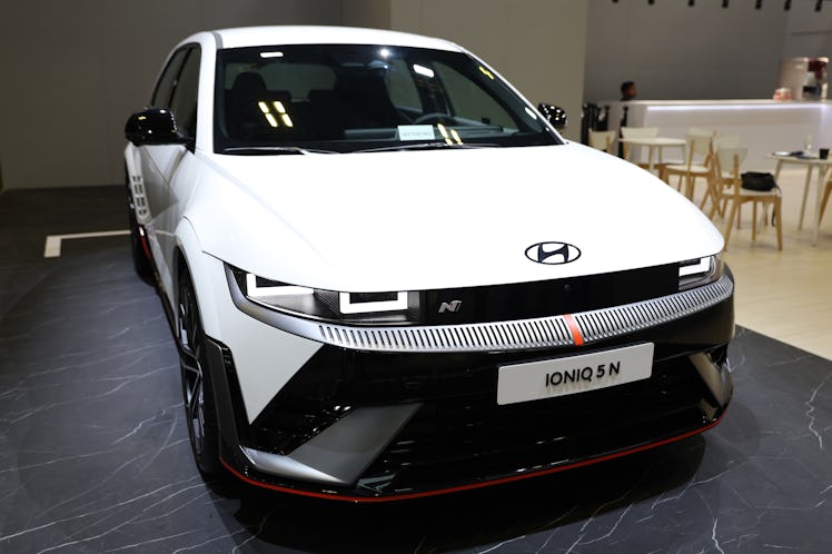 A Hyundai Ioniq 5 N electric vehicle during the Singapore Motorshow in Singapore, on Thursday, Jan. ...