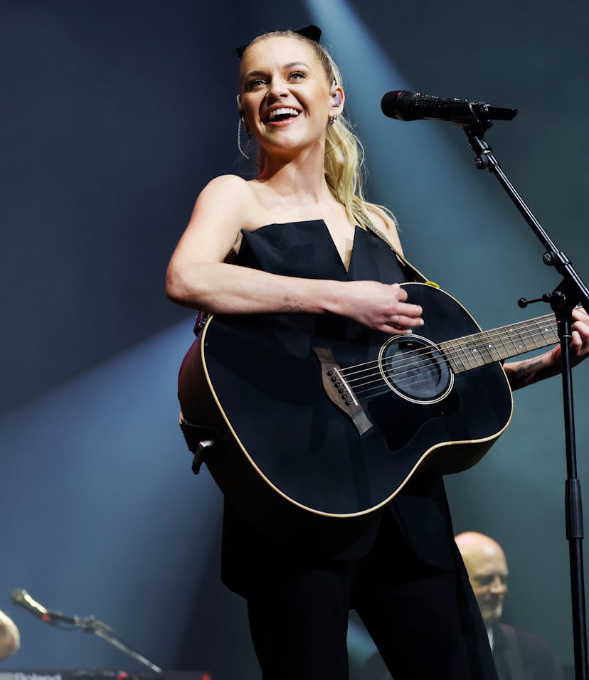 Kelsea Ballerini performing on-stage