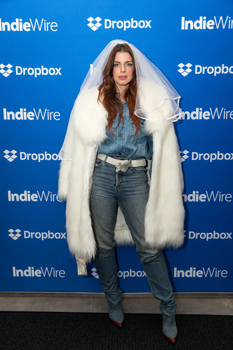 julia fox denim dress Julia Fox (@juliafox) walked the runway for Luis De Javier's (@luisdejavier) fashion show during New York Fashion Week 2023, sporting a strapless blue denim dress featuring avant-garde antlers. ,