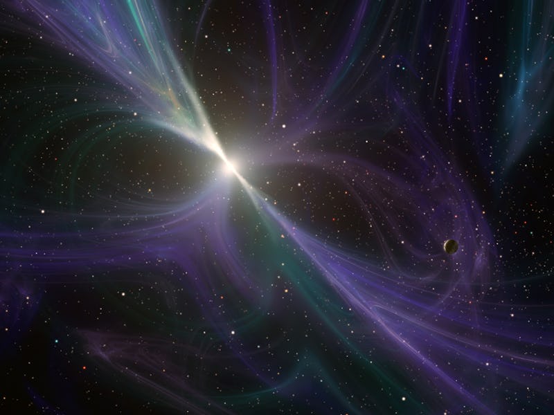 An artist's concept depicting the pulsar planet system. (Photo by: Photo12/Universal Images Group vi...