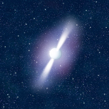 Pulsar, A neutron star that rotates rapidly on itself, thereby emitting regular radio waves. (Photo ...