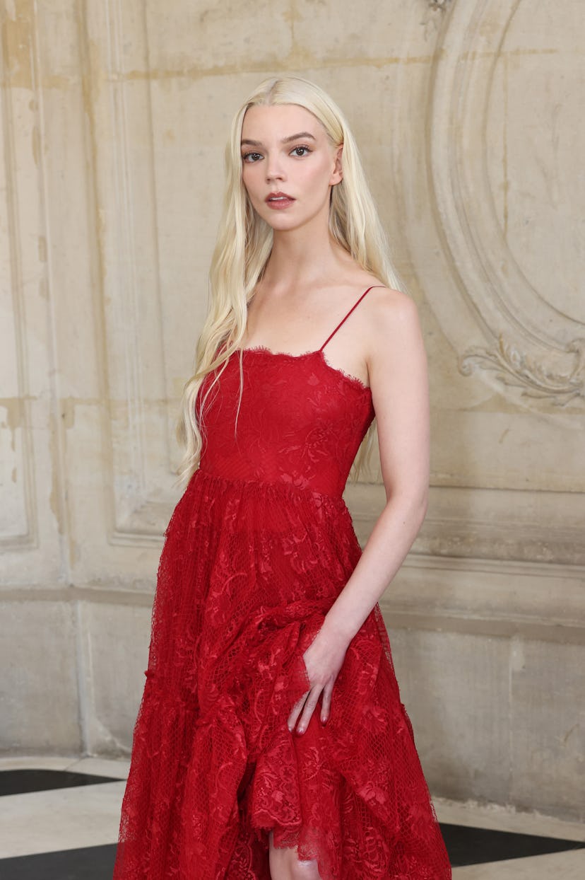 Anya Taylor-Joy attends the Dior Haute Couture show during Paris Fashion Week Spring/Summer 2024 at ...