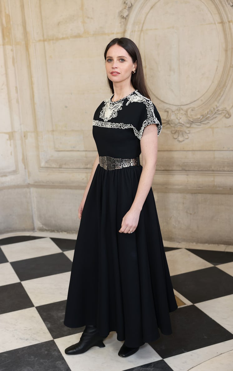 Felicity Jones attends the Dior Haute Couture show during Paris Fashion Week Spring/Summer 2024 