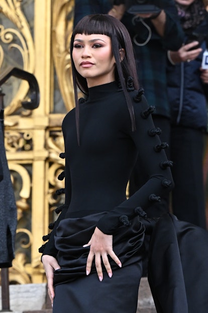 Zendaya Wore an LBD With Built-In Spikes at the Schiaparelli Show