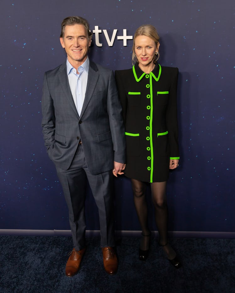 Billy Crudup and Naomi Watts attend Apple TV+'s "Hello Tomorrow" New York premiere at the Whitby Hot...