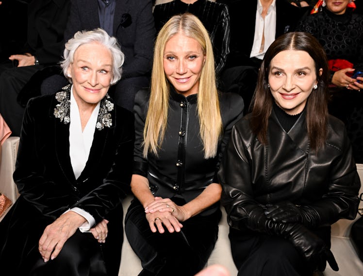Glenn Close, Gwyneth Paltrow and Juliette Binoche attend the Giorgio Armani Privé Haute Couture Spri...