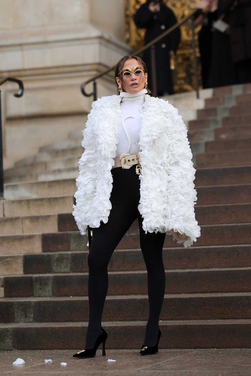 Jennifer Lopez attends the Schiaparelli Haute Couture Spring/Summer 2024 show