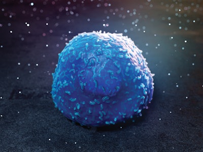 Illustration of a lymphocyte white blood cell