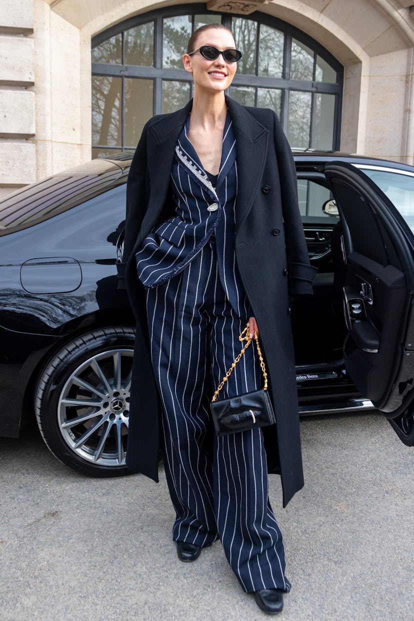Karlie Kloss attends the Schiaparelli Haute Couture Spring/Summer 2024 show
