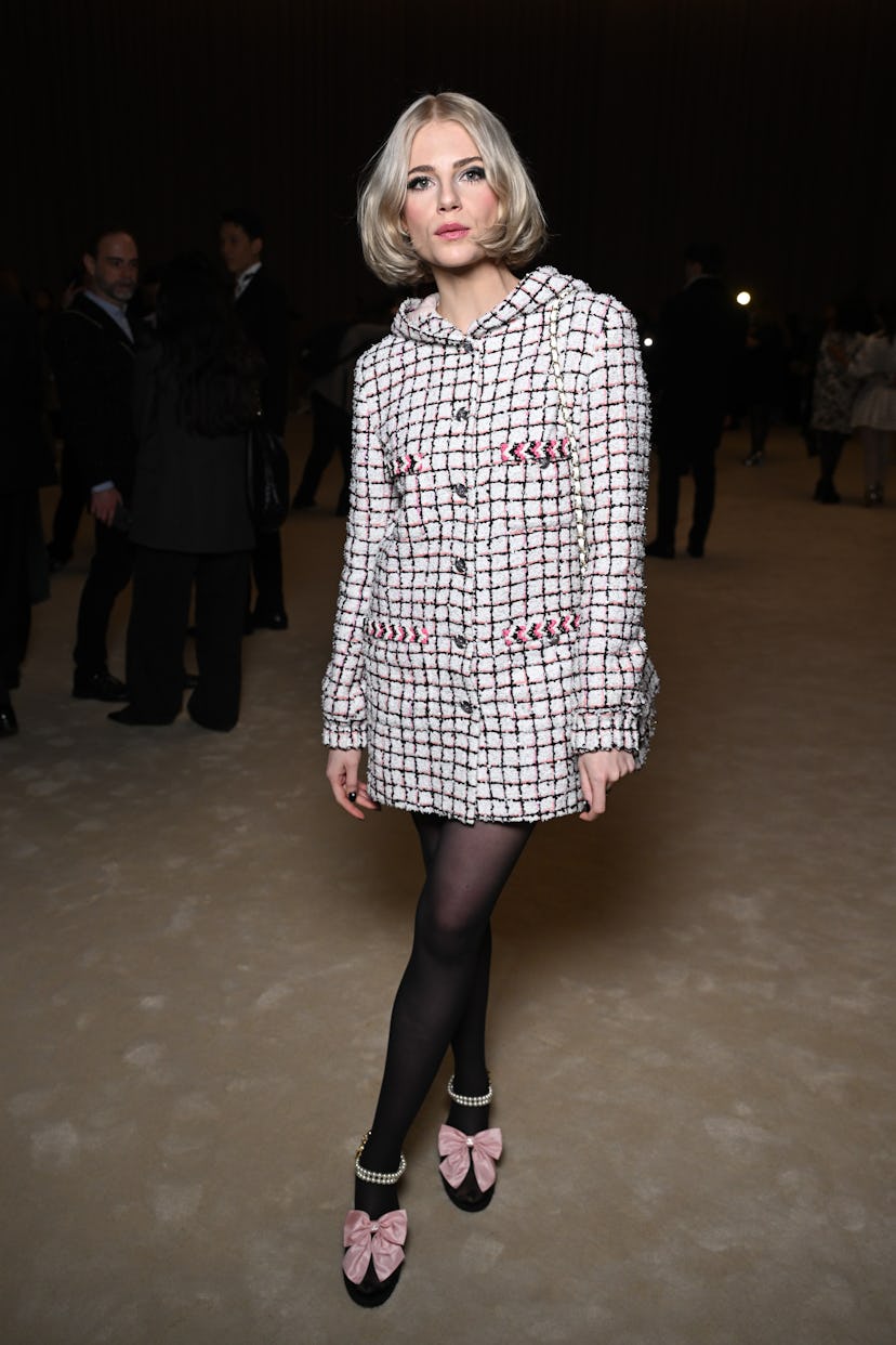 Lucy Boynton attends the Chanel Spring/Summer 2024 show