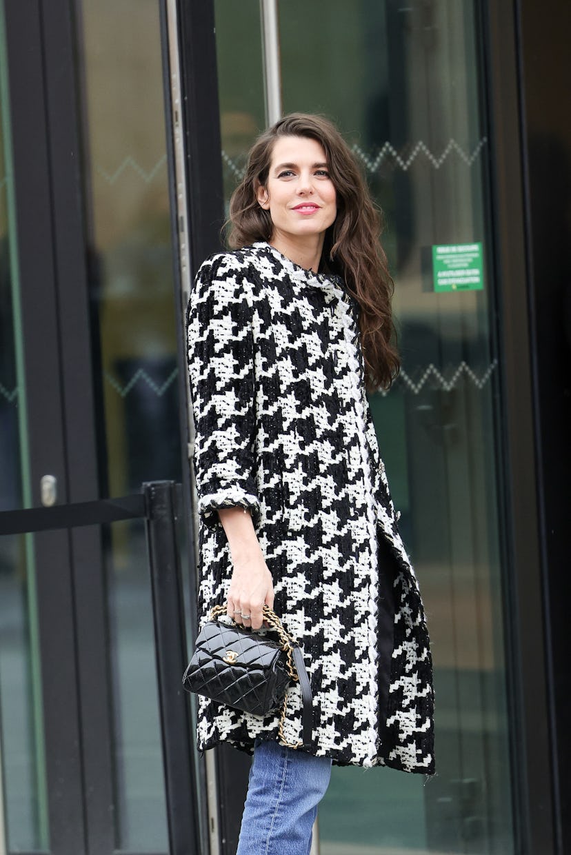 Charlotte Casiraghi attends the Chanel Haute Couture Spring/Summer 2024 show as part of Paris Fashio...