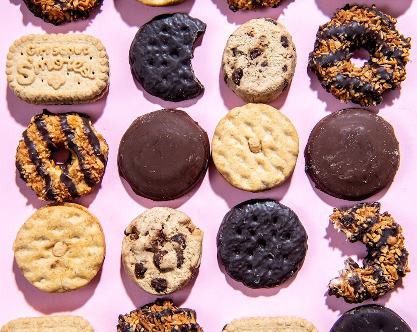 LOS ANGELES, CA - FEBRUARY 16: An array of Girl Scouts cookies in Studio on Tuesday, Feb. 16, 2021 i...