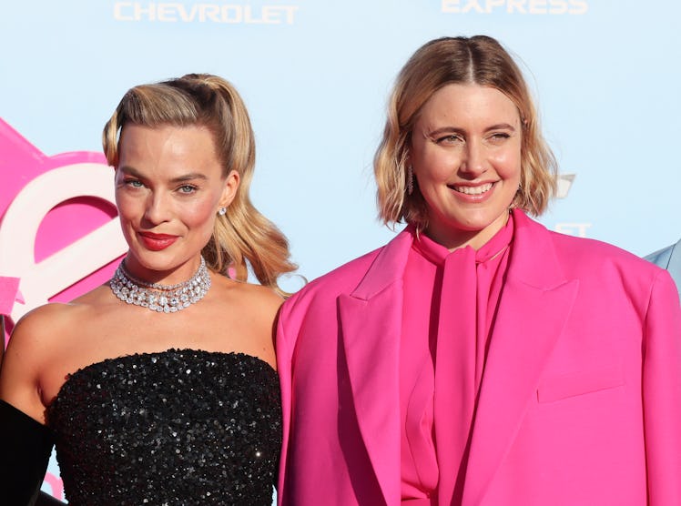 LOS ANGELES, CALIFORNIA - JULY 09: Margot Robbie and Greta Gerwig attend the World Premiere of "Barb...