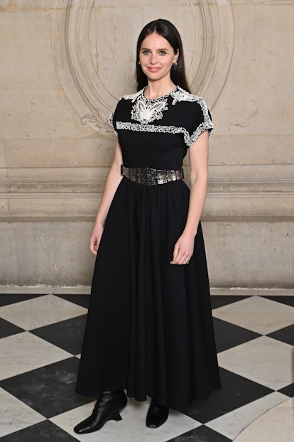 Felicity Jones attends the Dior Haute Couture Spring/Summer 2024 show