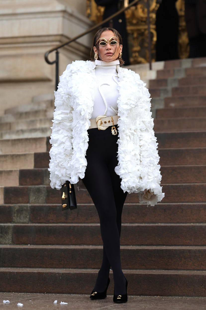 Jennifer Lopez attends the Schiaparelli Haute Couture Spring/Summer 2024 show.