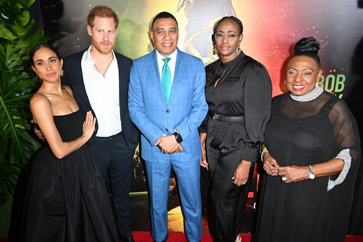 Meghan, Duchess of Sussex, Prince Harry, Duke of Sussex, Andrew Holness, Juliet Holness and Olivia G...
