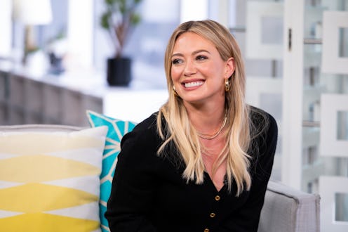 DAILY POP -- Episode 191112 -- Pictured: (l-r) Hilary Duff stops by the Daily Pop set to chat about ...