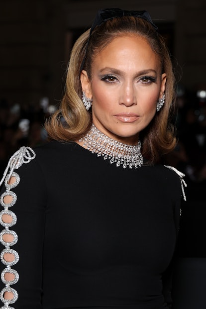 Jennifer Lopez hair bow at Valentino Haute Couture Spring/Summer 2024