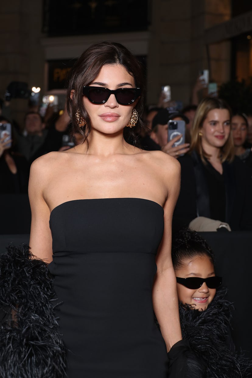 Kylie Jenner took daughter Stormi to Paris Fashion Week.