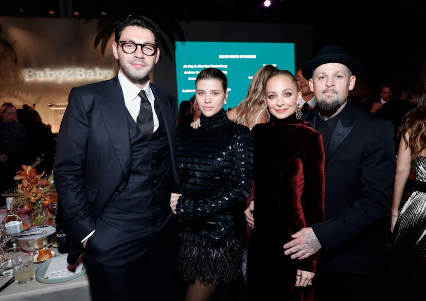 Elliot Grainge, Sofia Richie Grainge, Nicole Richie, and Joel Madden