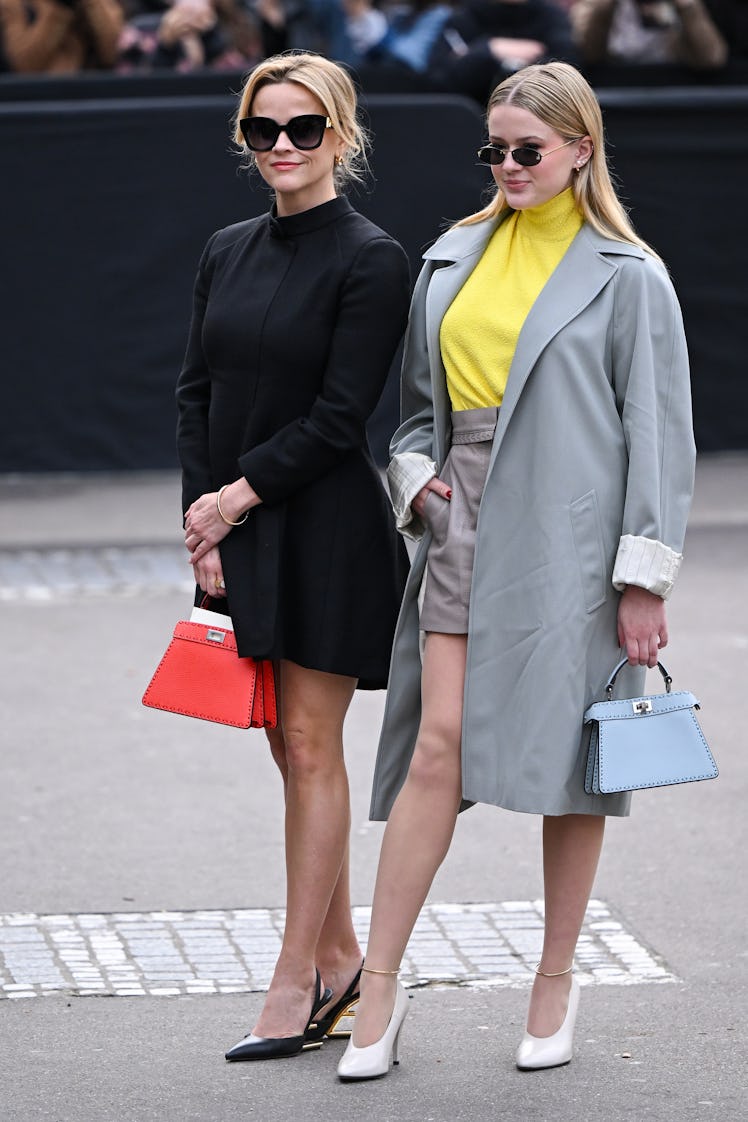 Reese Witherspoon and Ava Elizabeth Phillippe attend the Fendi Haute Couture Spring/Summer 2024 show