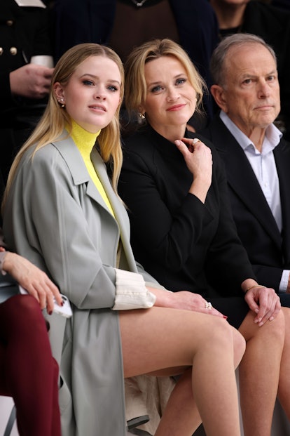 Reese withersoon and daughter at Fendi couture show