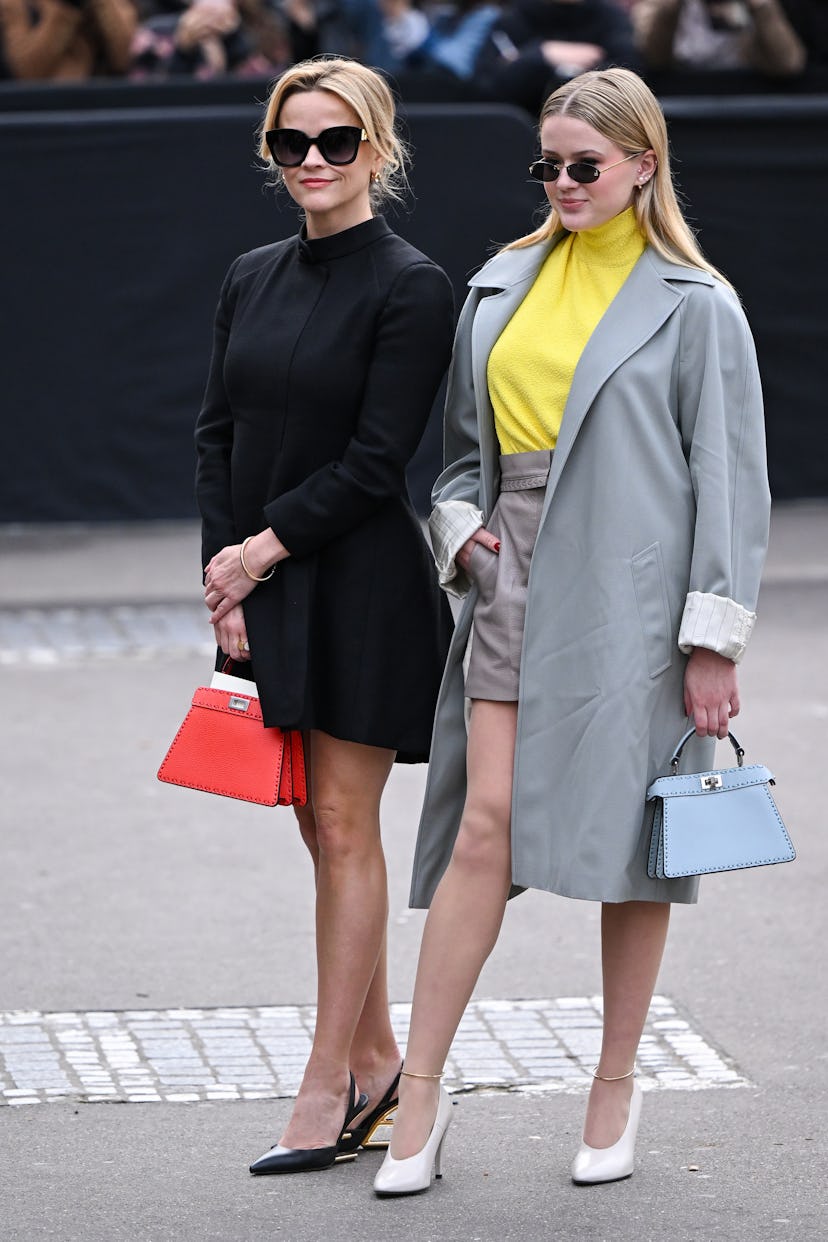 Reese Witherspoon and Ava Elizabeth Phillippe attend the Fendi Haute Couture Spring/Summer 2024 show...