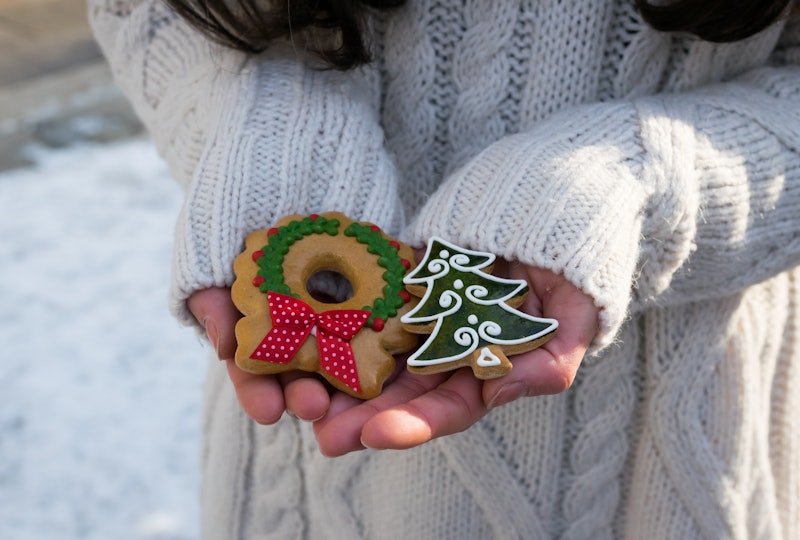 Woman holding cookies