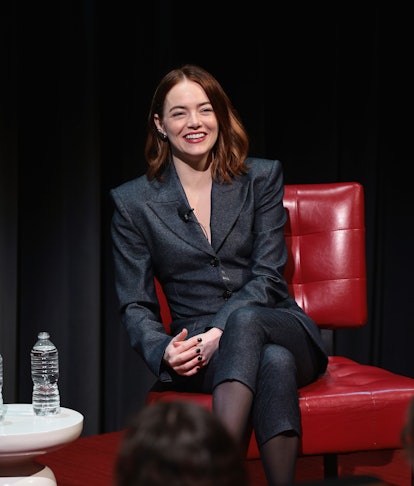 Emma Stone's Gray Suit Featured This Surprising Detail
