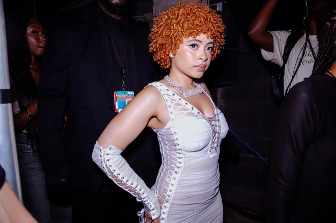 NEWARK, NEW JERSEY - SEPTEMBER 12: Ice Spice attends the 2023 MTV Video Music Awards at Prudential C...