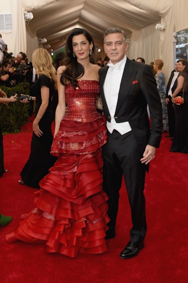 Amal Clooney and George Clooney attend the "China: Through The Looking Glass" Costume Institute Bene...