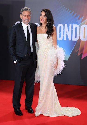 George Clooney and Amal Clooney attend "The Tender Bar" Premiere during the 65th BFI London Film Fes...