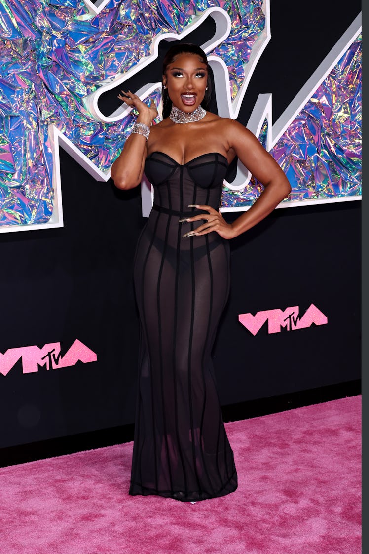 Megan Thee Stallion attends the 2023 MTV Video Music Awards at the at Prudential Center on September...