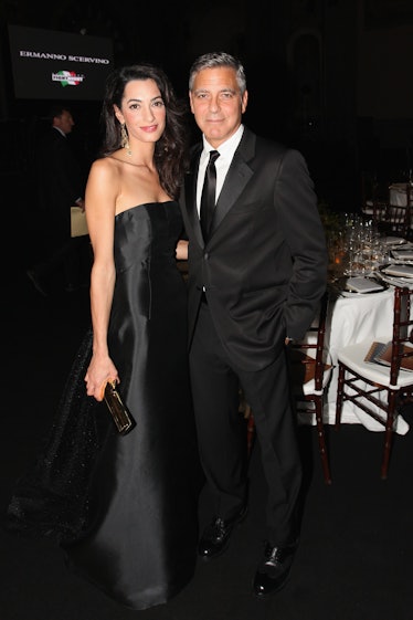 Amal Alamuddin and George Clooney attend the Celebrity Fight Night In Italy Benefitting The Andrea B...