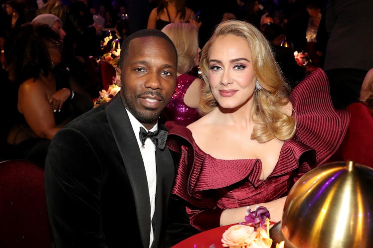 Rich Paul and Adele  attend the 65th GRAMMY Awards