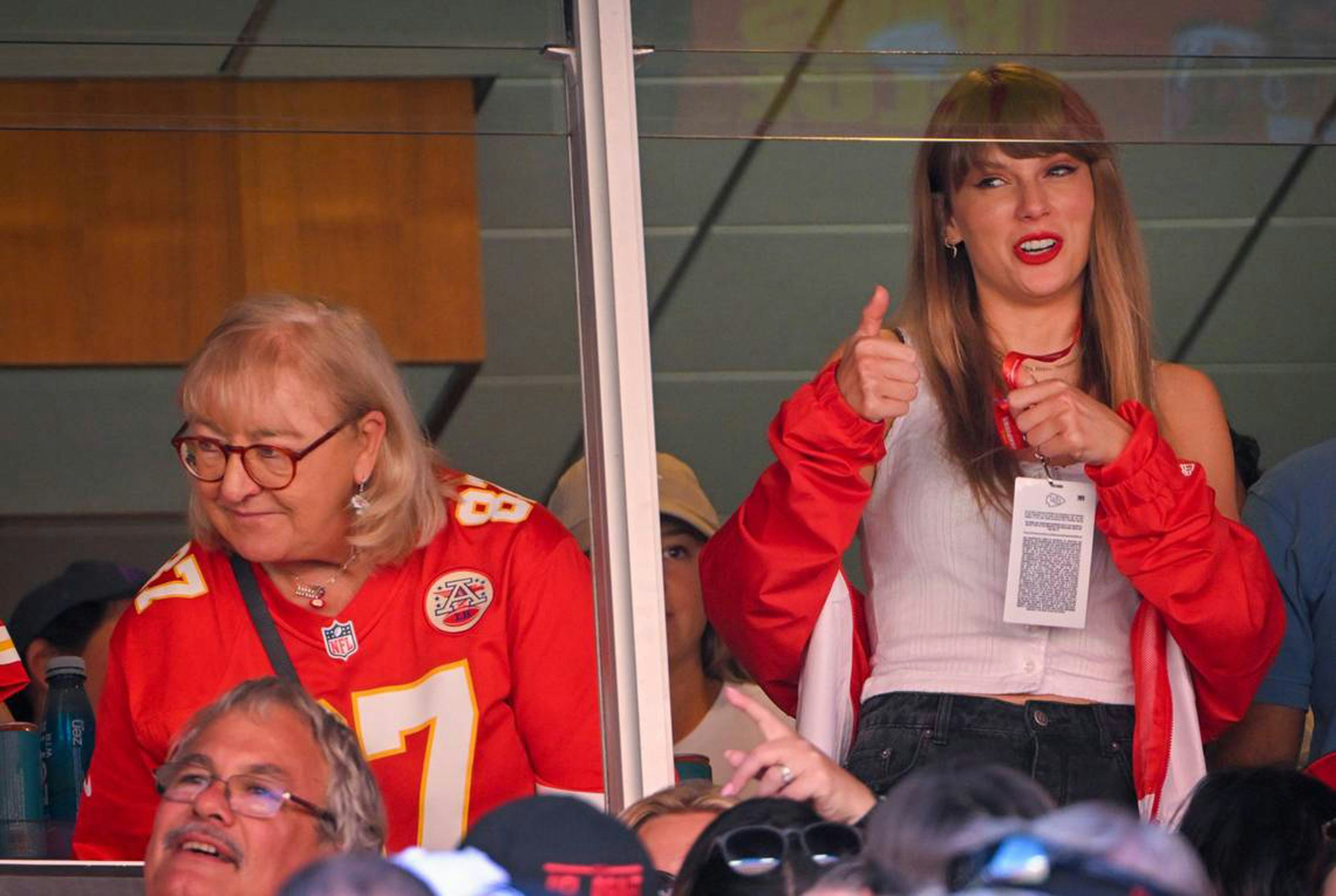 Donna Kelce and Taylor Swift.