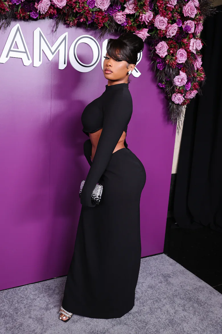 megan thee stallion purple dress Megan Thee Stallion's 'Mean Girls' Gown Was Y2K Perfection