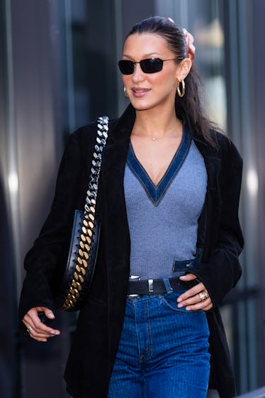 Bella Hadid is seen in Brooklyn on December 19, 2023