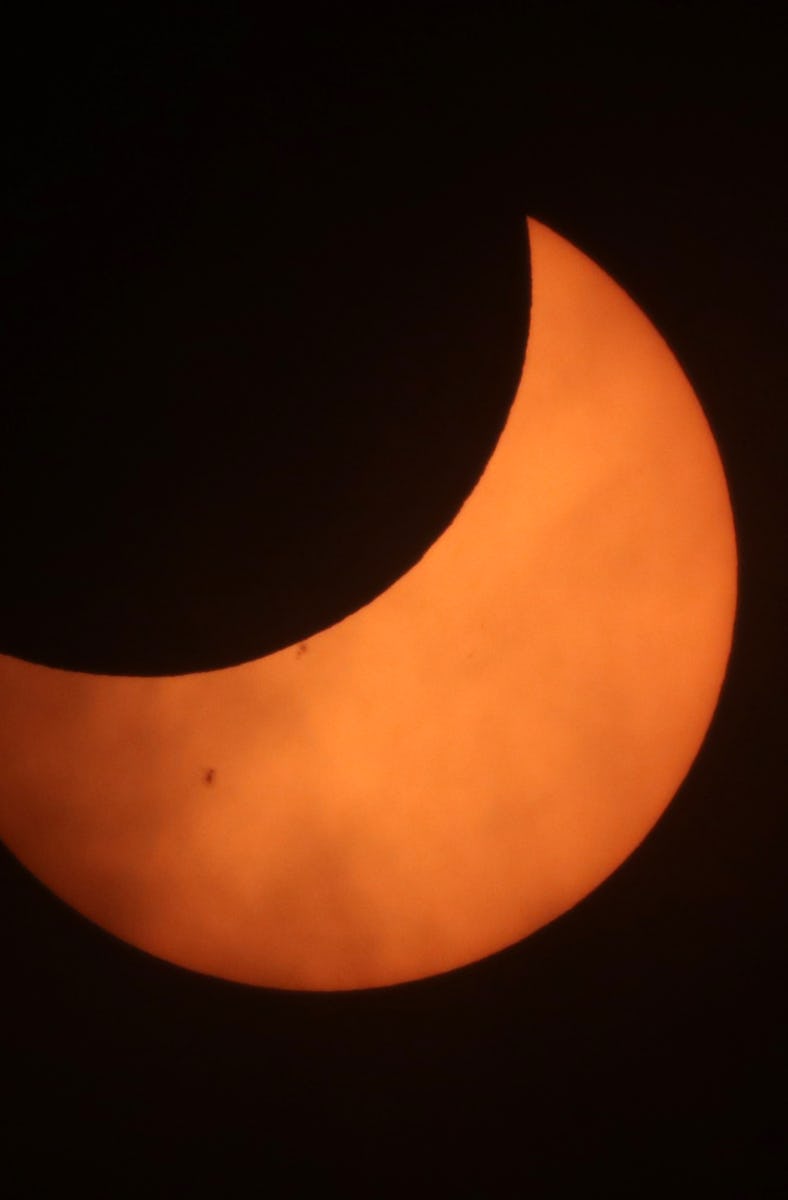October14, 2023, Mexico City, Mexico: The annular solar eclipse seen from the Luis Enrique Erro Plan...
