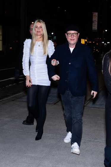 Claudia Schiffer (L) and Matthew Vaughn attend a screening of 'Argylle' in Midtown on January 29, 20...