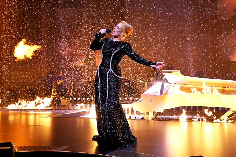 Adele performing in Las Vegas. 