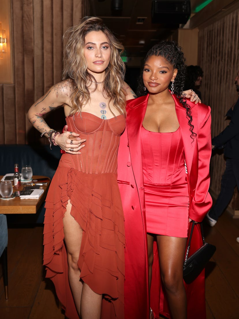 Paris Jackson and Halle Bailey attend the event Tres Generaciones And Billboard Host New Nominees Di...