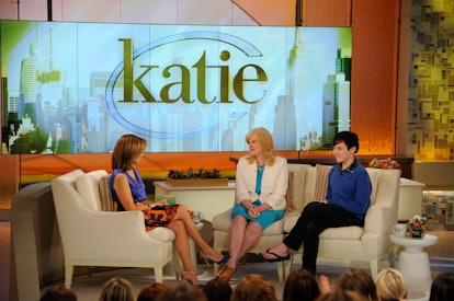 Kristine and Jacob Barnett on Katie Couric's talk show, Katie, in 2013.